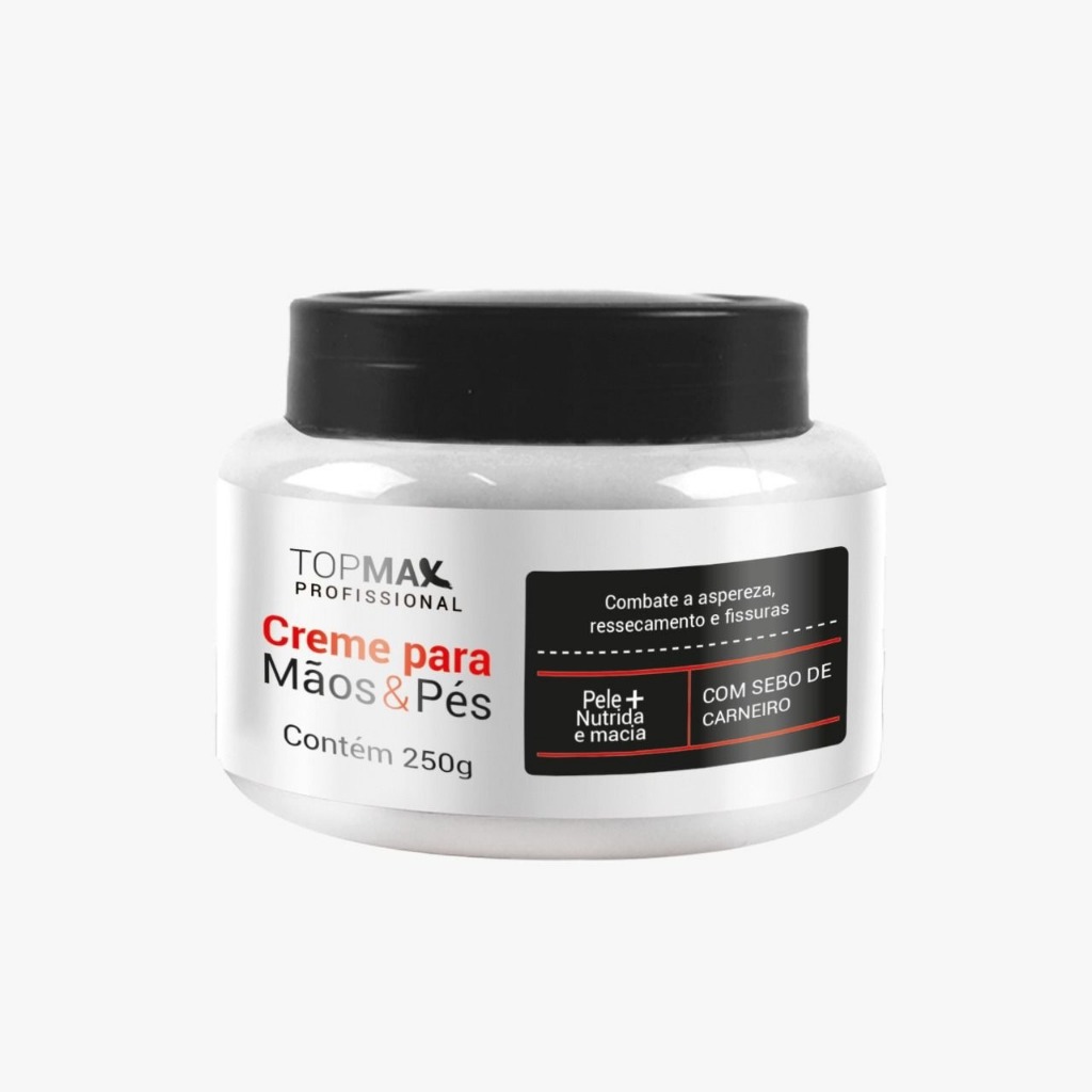 CREME  PARA MAOS E PES TOPMAX PROFISSIONAL 250g