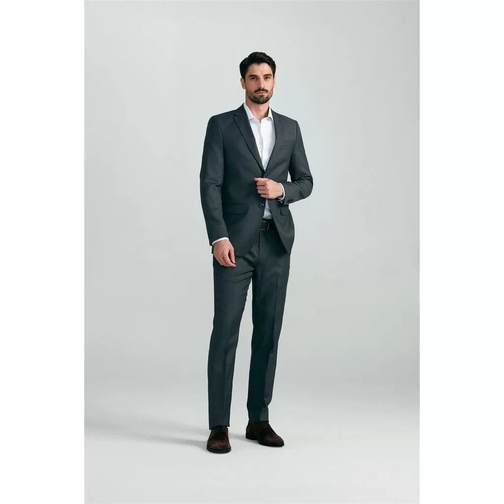 Terno Slim Fit Polilã – Cinza Chumbo