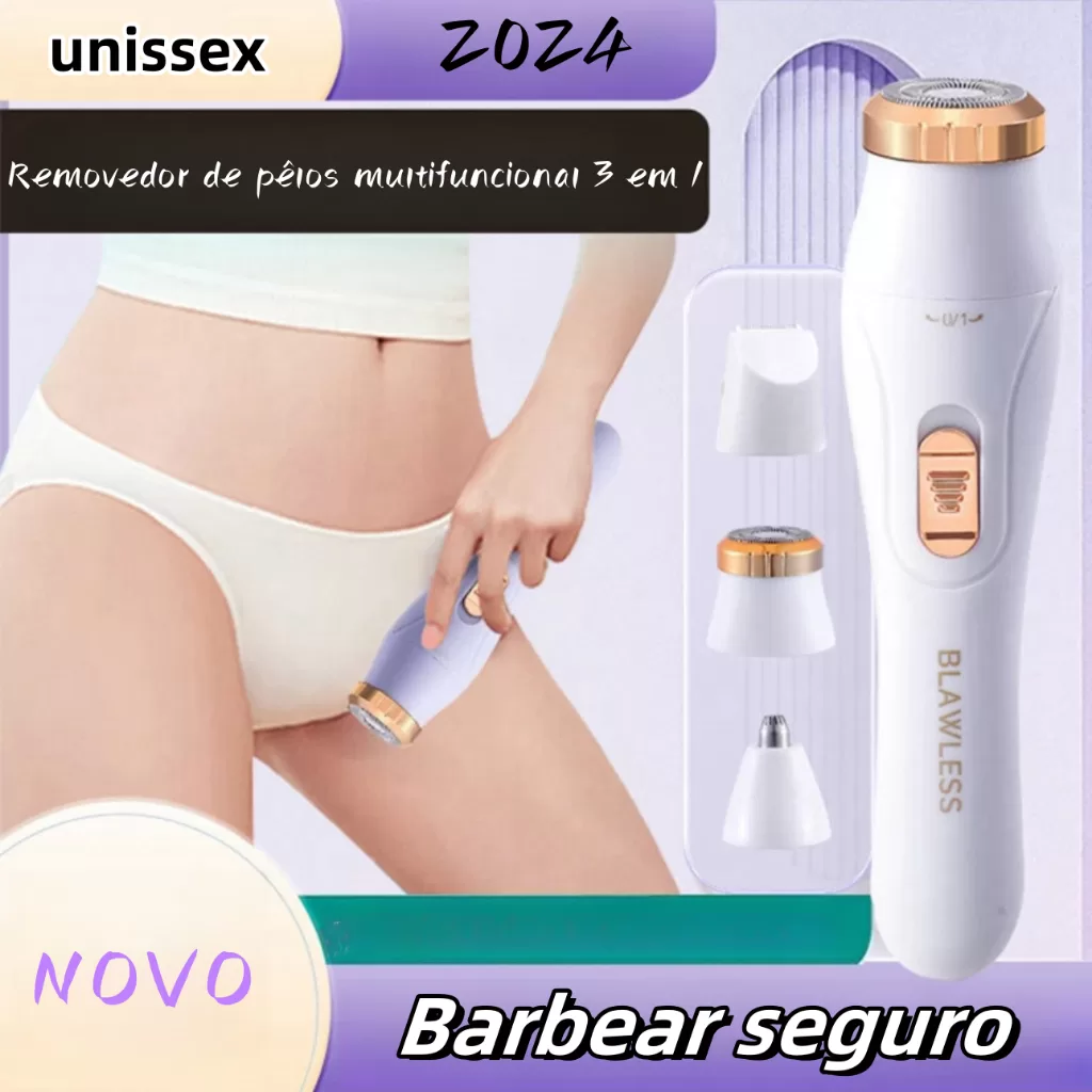 Depiladora De Barbear Recarregável Elétrica Multifuncional 3 em 1 -M1