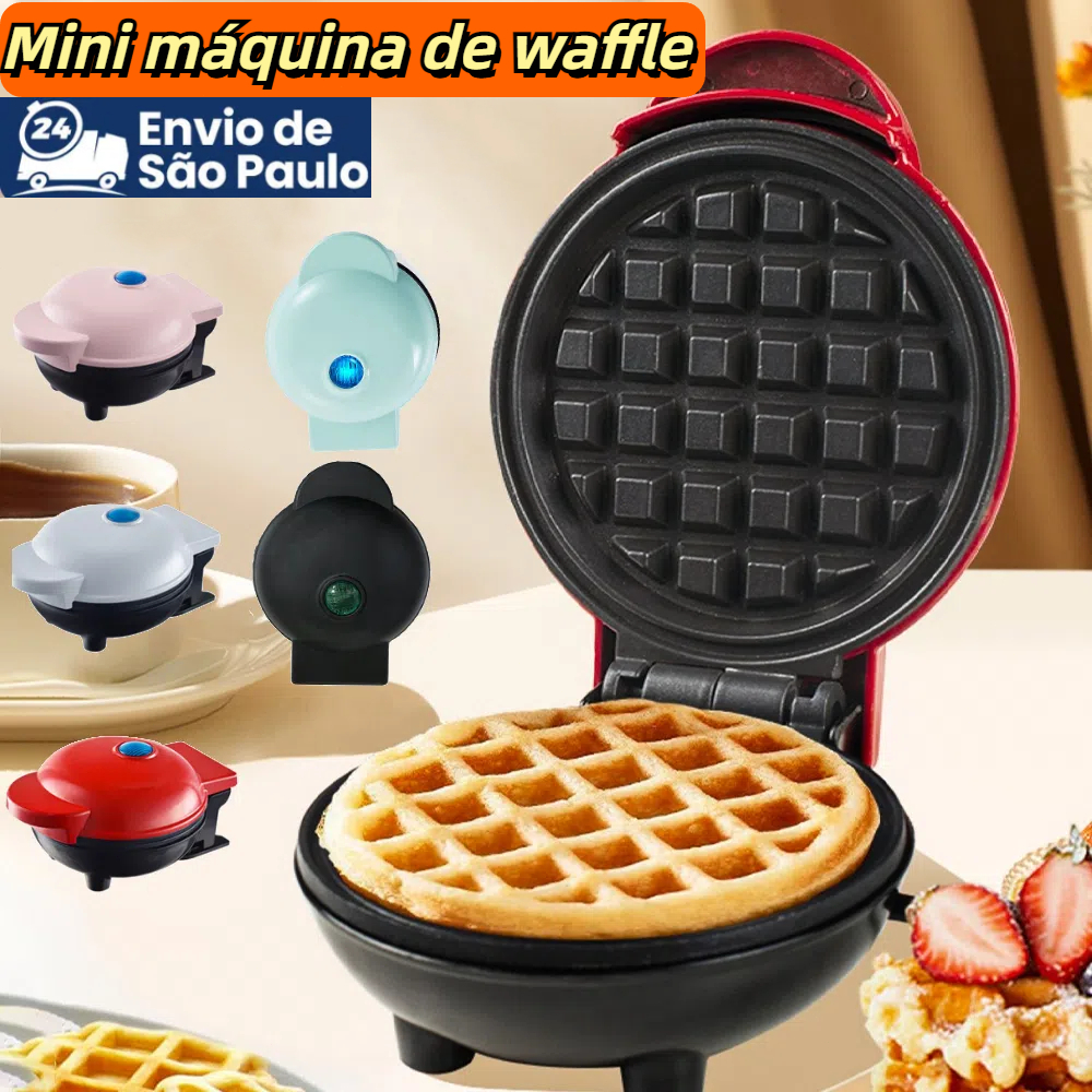 Panela Elétrica De Waffle/Donuts Maker Mini Ferro Panquecas Automático 110V