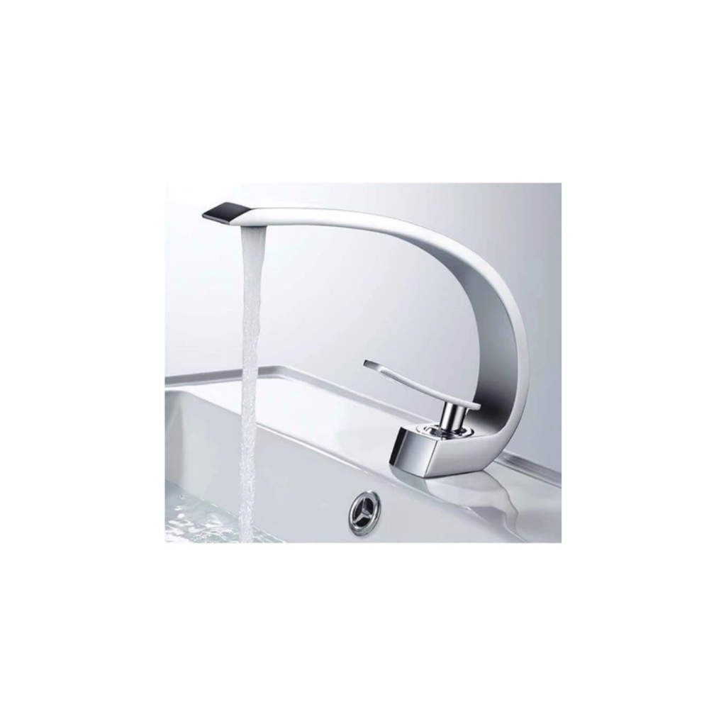 Torneira Lavatorio Banheiro Cascata Misturador Monocomando 105 Cromado Aquahouse