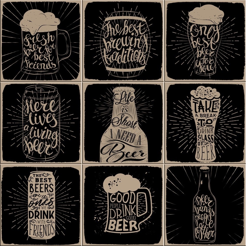 Azulejo Decorativo Barril Chopp Cerveja Gourmet Cozinha Área de Churrasco 20x20cm