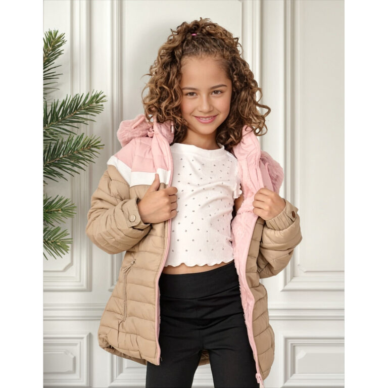 Jaqueta Feminina Infantil Bobojaco Feminino Puffer