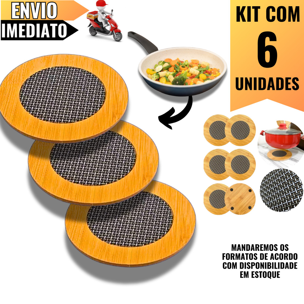 Descansos para Panelas Resistentes  Perfeito para Cozinha, Jantar e Uso Diário