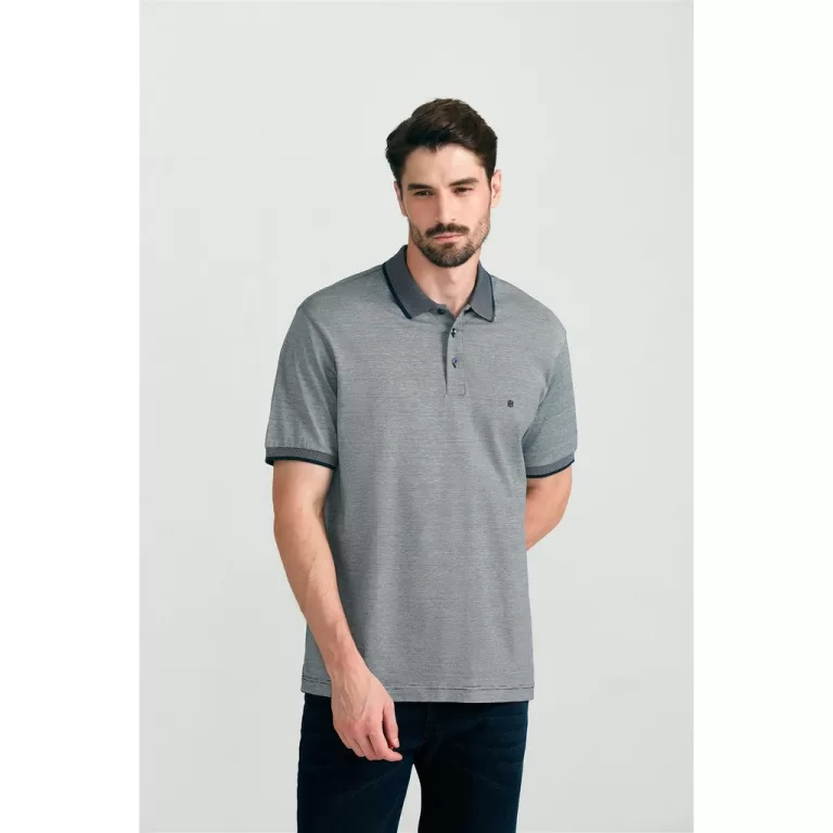 Polo Manga Curta Comfort Pima – Azul Marinho
