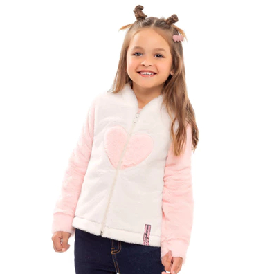 Jaqueta infantil menina em pelo KAMYLUS TAMANHOS 4