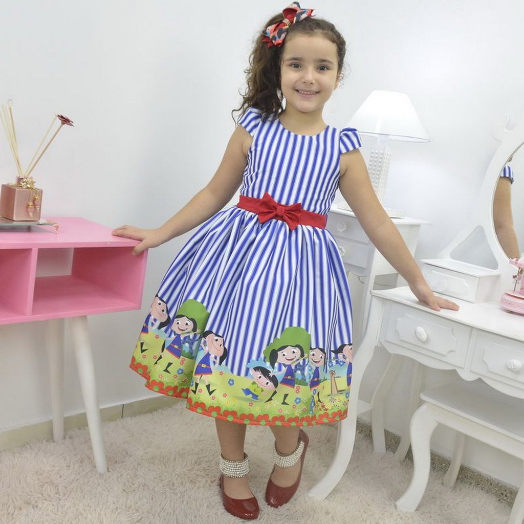 Vestido festa Infantil Show da Luna
