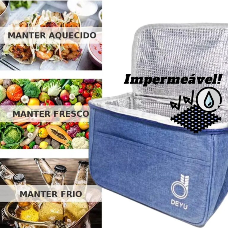 Bolsa Térmica Impermeável Portátil Piquenique Q