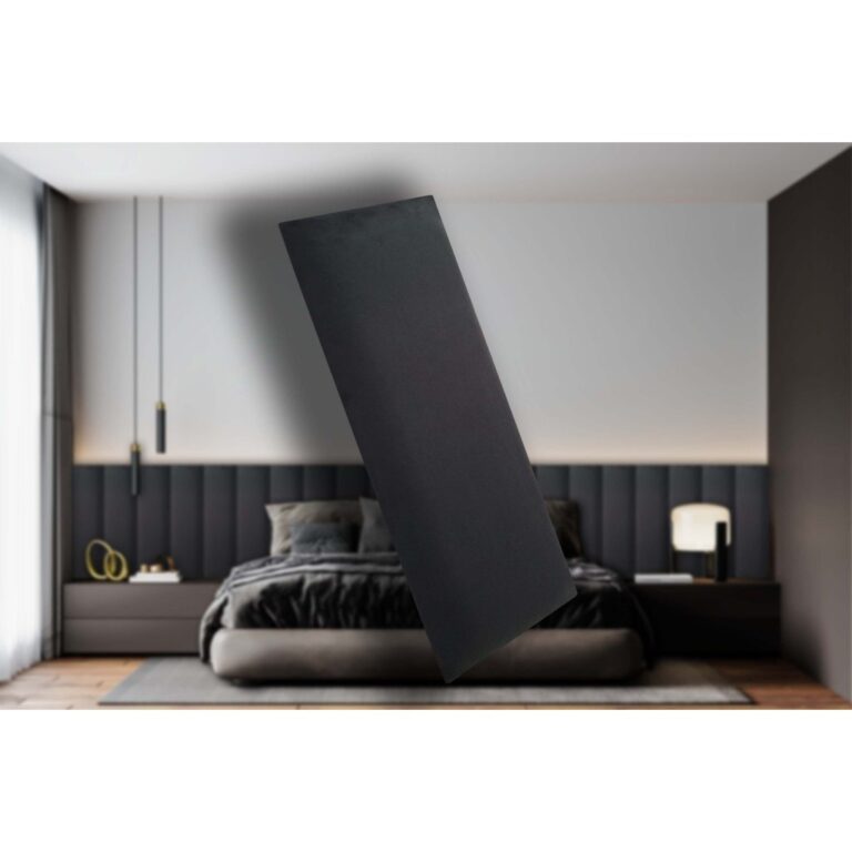 Cabeceira Estofada Suede Preto Para Cama Box ̵