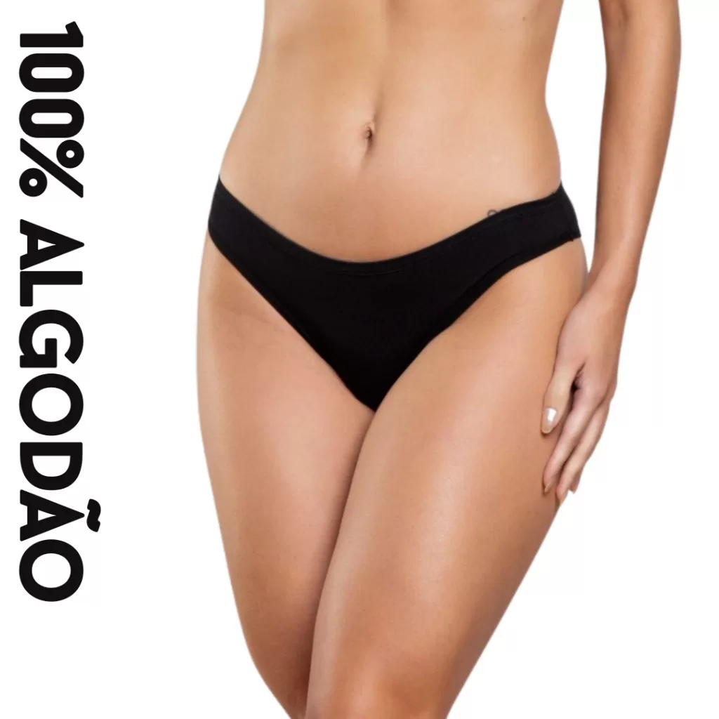 Calcinha Feminina Adulto Kit com 10 Tangas 100% Algodão Conforto Tradicional