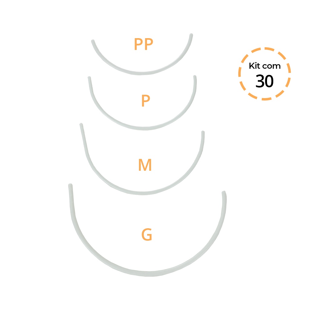 Arco Plástico Para Sutiã Com 30 Unidades Do Pp Ao Gg