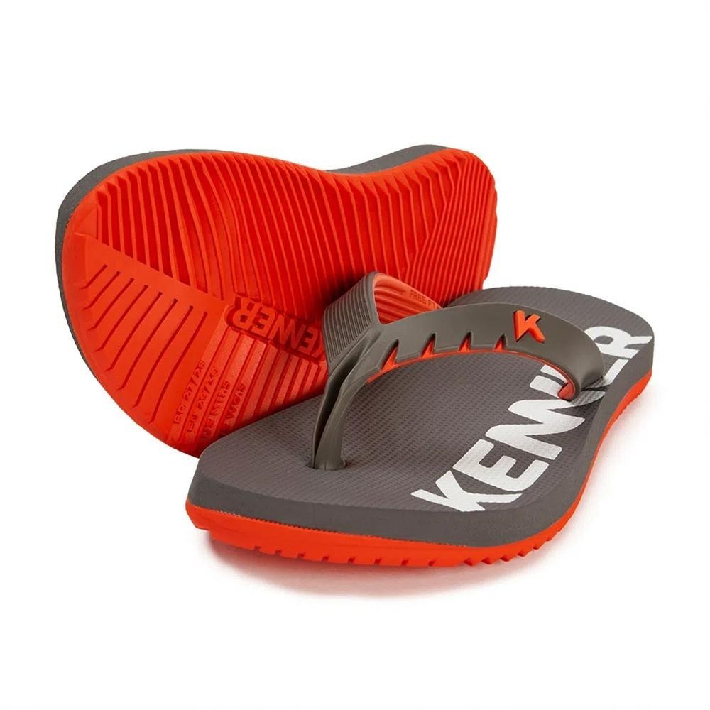Chinelo Infantil Kenner Red Kids – Cinza e Laranja