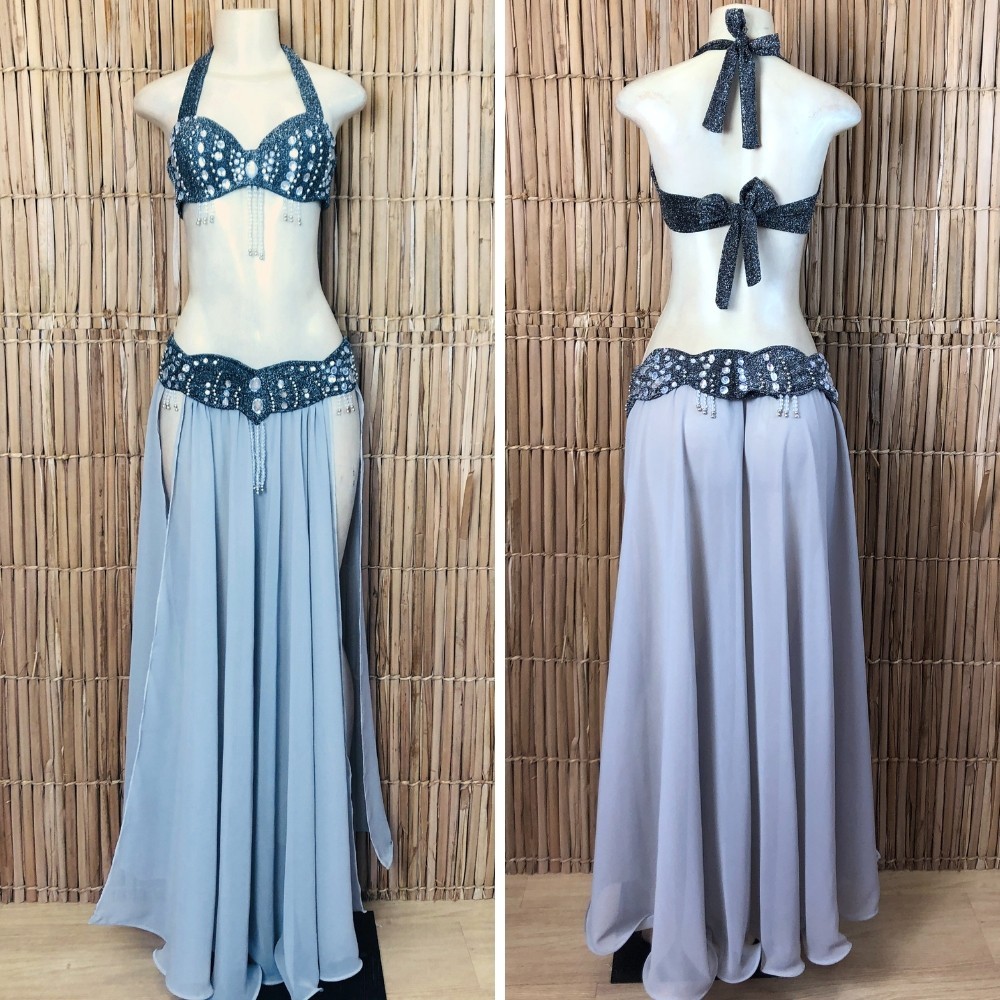 [Liquidação] Dança do Ventre Traje Bordado Completo – Pronta Entrega – TPCL-760