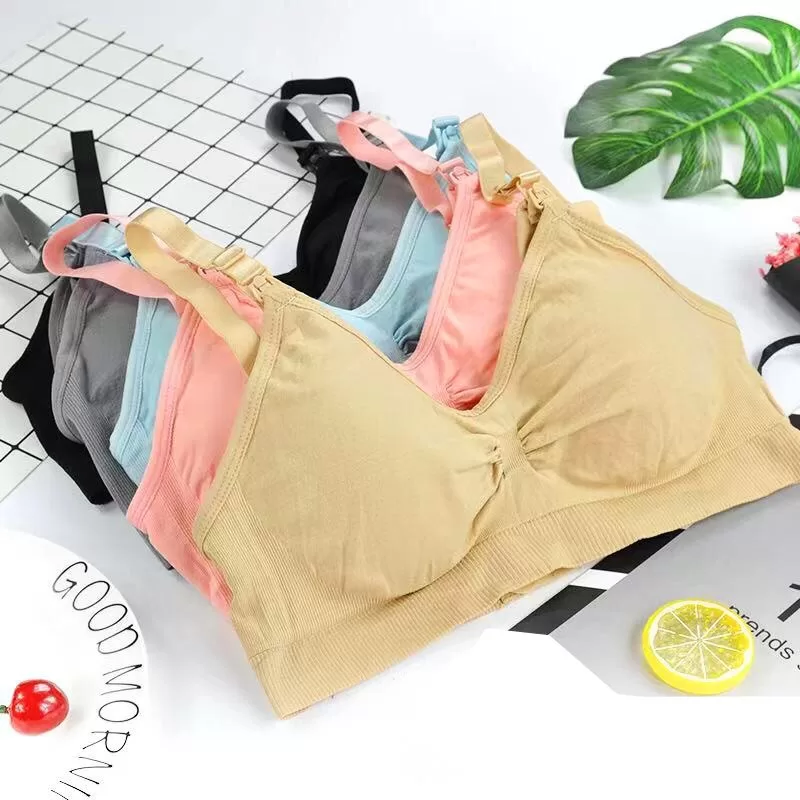 Kit com 2 ou 3 Sutia Amamentação Gestante Soutien Sem Aro Top Anti-Galactorréia Sutien Grávida Bojo