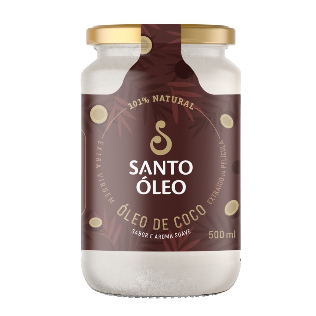 Óleo de Coco Extra Virgem Película 500ml – Santo Óleo