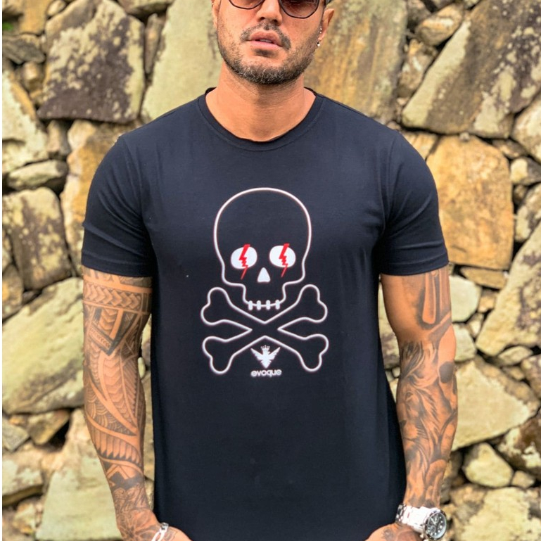 Camiseta Slin Estampa Skul Bones