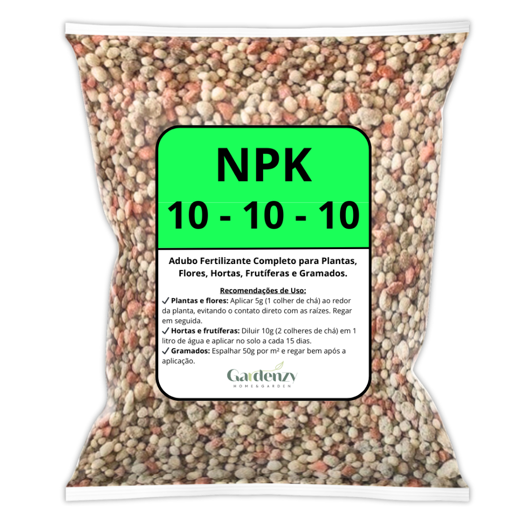 Adubo Fertilizante NPK 10-10-10 – Fertilizante Completo para Plantas, Hortas, Frutíferas e Gramados