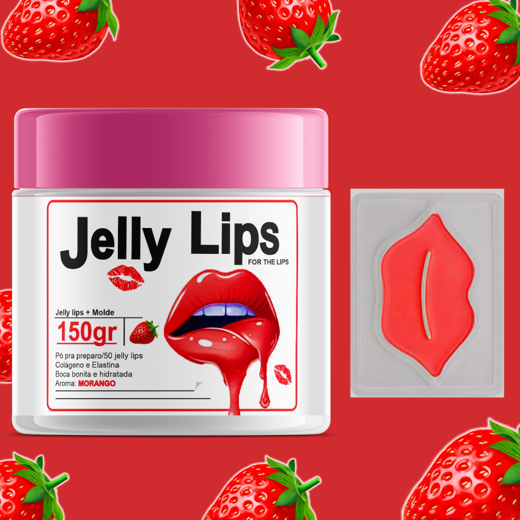 Máscara labial de gel para hidratação e reparação dos lábios – rende 50 aplicações