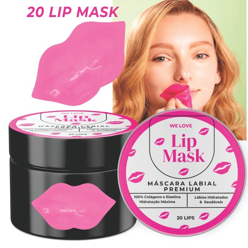 Kit 20 Máscara labiais acão hidratante para lábios irresistíveis e sedosos boca nutrida