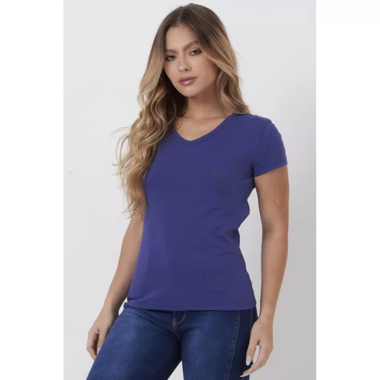 Blusa Decote v Planet Girls Marinho