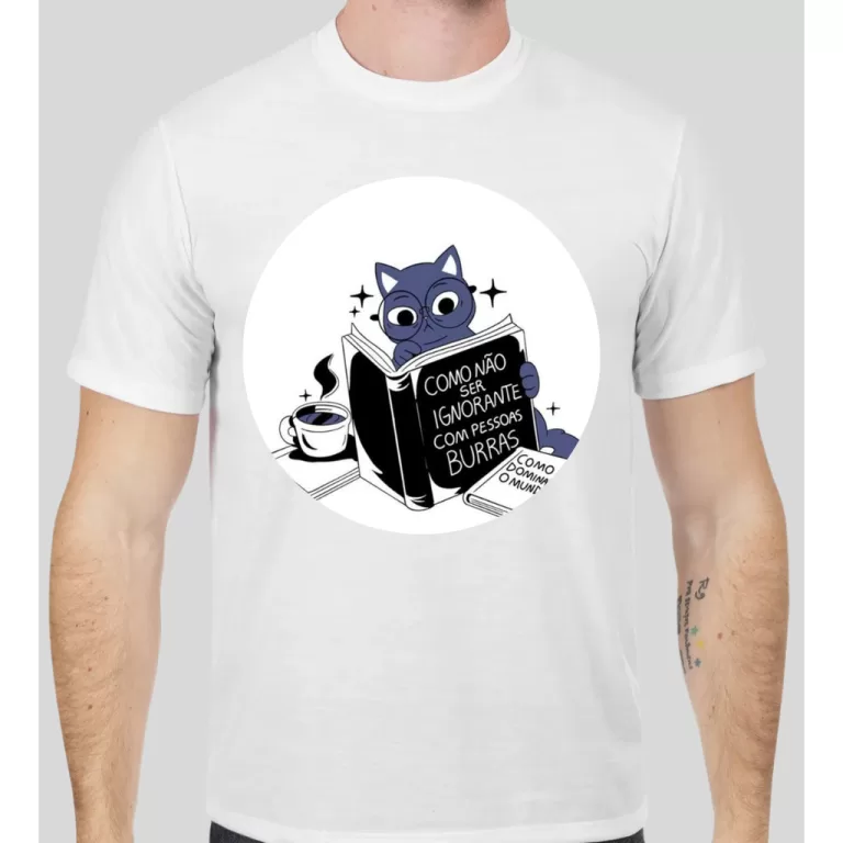 Camiseta Gato – Como não ser ignorante com 