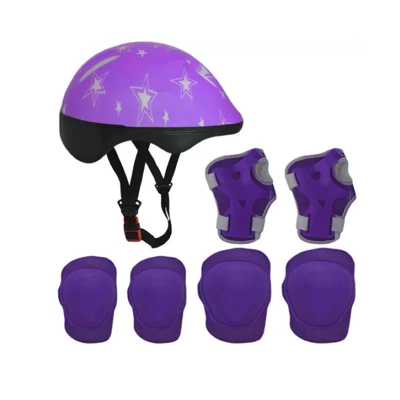 Capacete De Patins Criança serviu ate 8 anos Kit De Proteção Infantil Para Patinete Skate Promoção