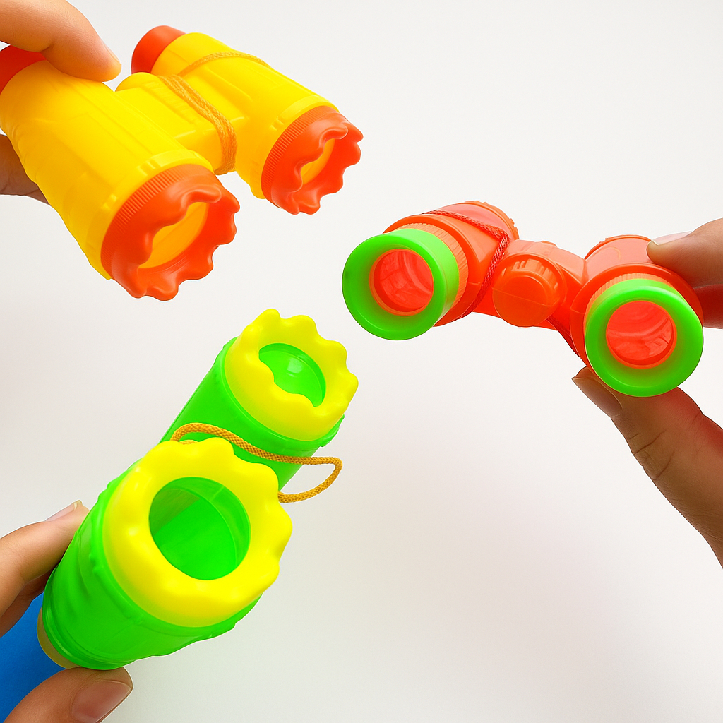 Kit 10 Binóculos Infantil Militar Pássaro Caça Detetive Espião