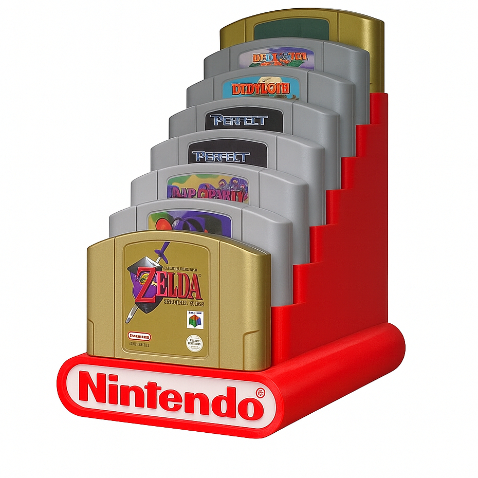 Suporte Organizador Nintendo 64  Controle e Cartuchos