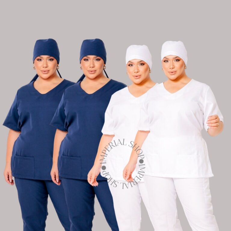 Kit 4 Scrub Privativo Feminino Plus Size Oxfordine