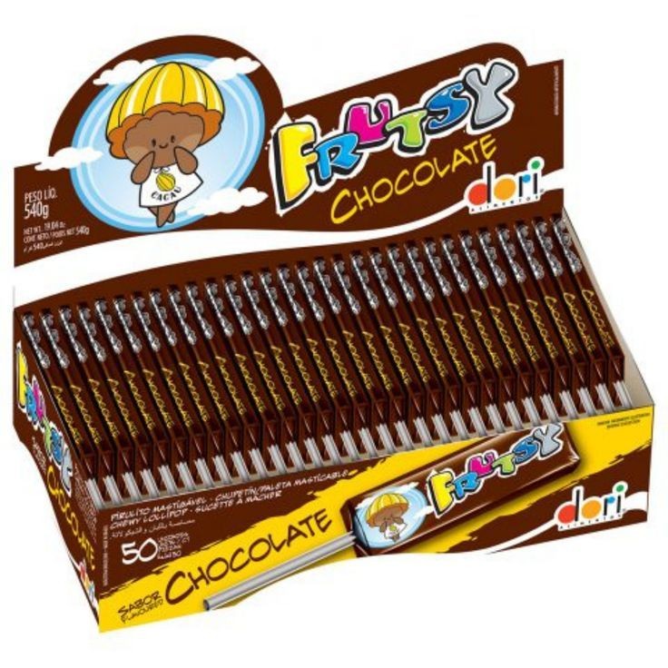 Pirulito Mastigável Sabor Chocolate 11gr C/50un &