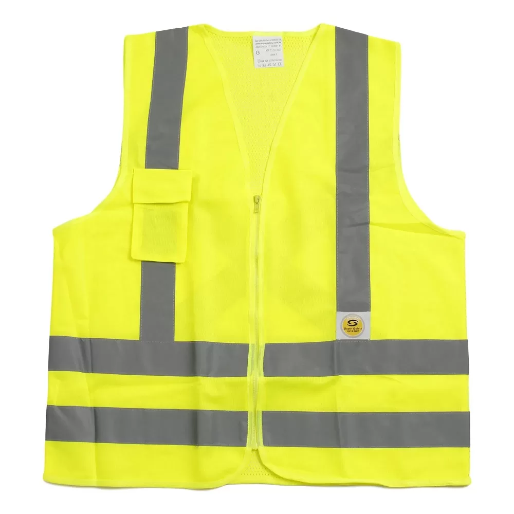 Colete De Proteção Refletivo Super Safety Hi-vis 1 Bolso