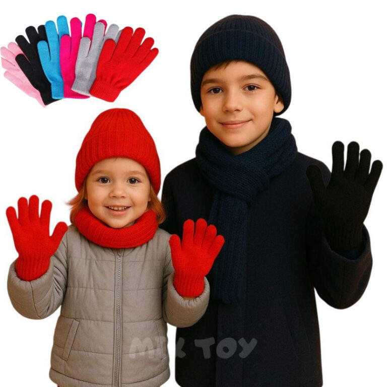 Luva Infantil Lã Inverno Frio Aquece Menino Menin