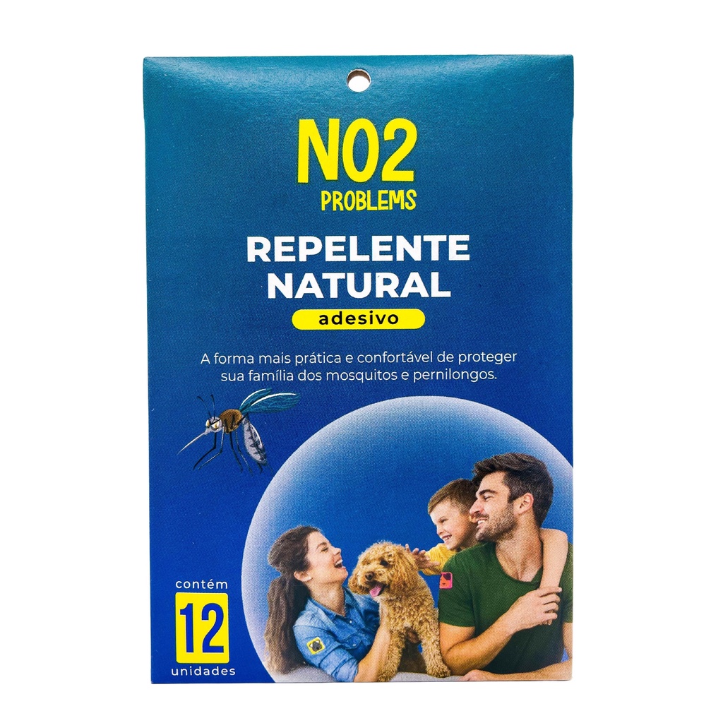 Adesivo Contra Dengue Repelente Criança Adulto Natural 12 Unidades Protege 8 horas NO2PROBLEMS