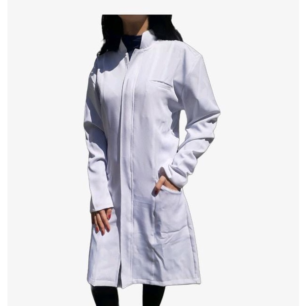 Jaleco Branco Médico Feminino – Com elastan