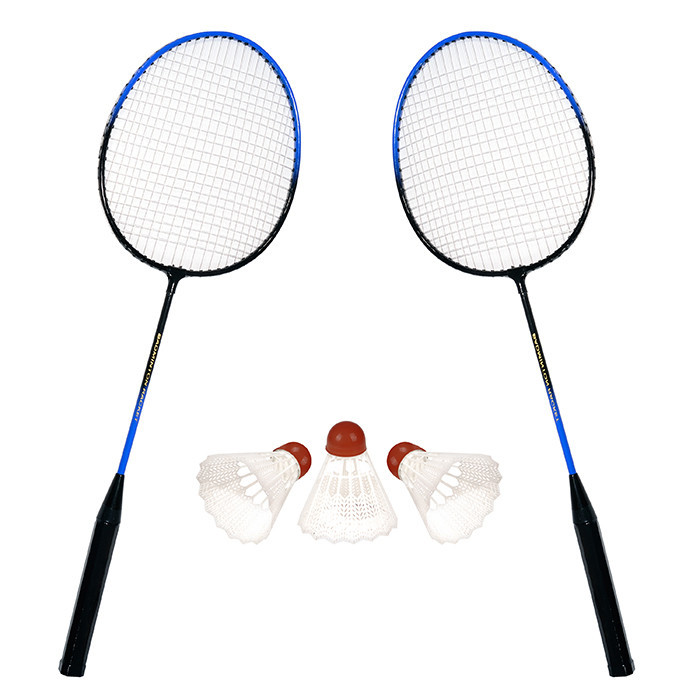 Kit de Badminton Completo 2 Raquetes 3 Petecas Div