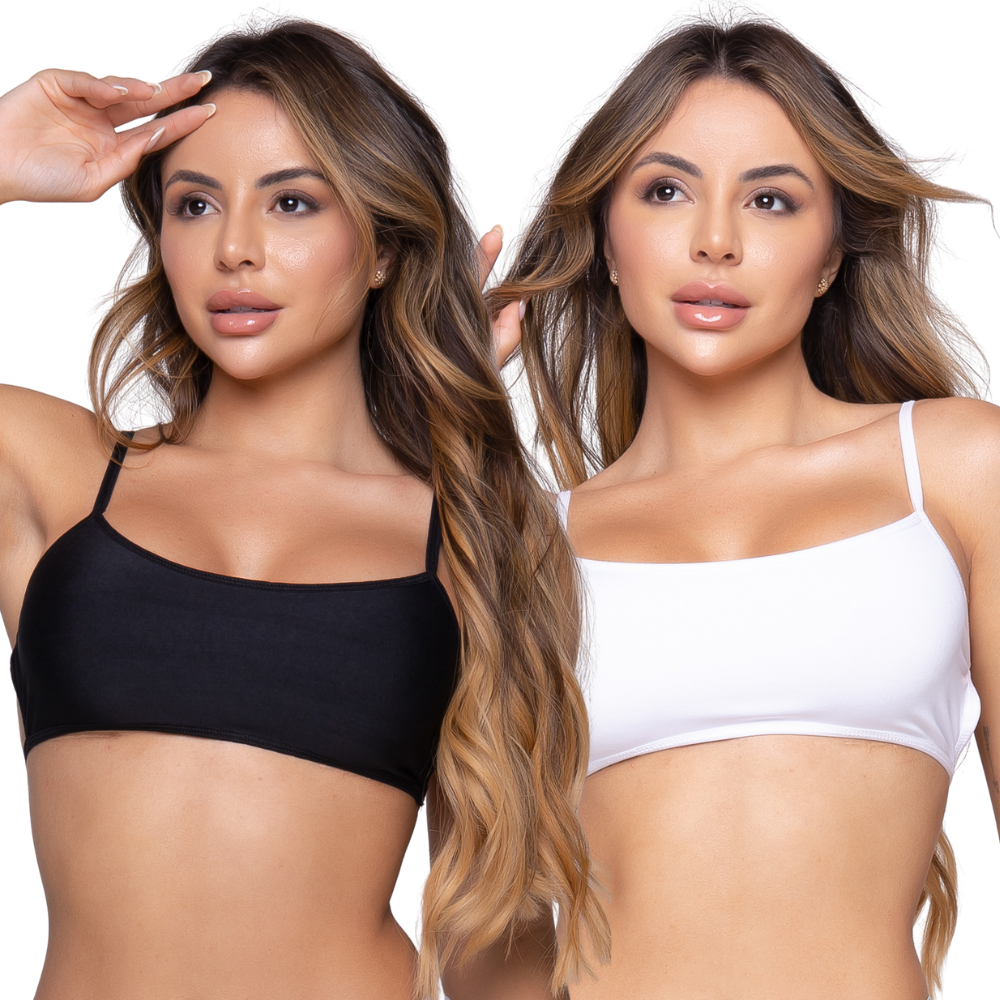 Kit 2 Cropped Fitness Gringa Top Costa Nua Gringa Moda Blogueirinha