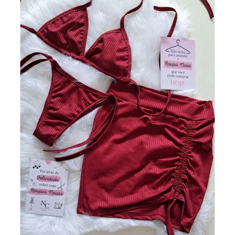 Biquíni e Saia drapeada Frontal