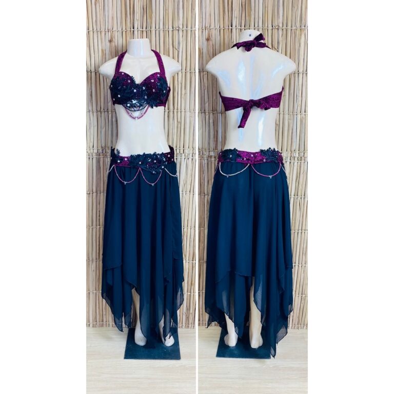 [Liquidação] Dança do Ventre Traje  Bordado Com