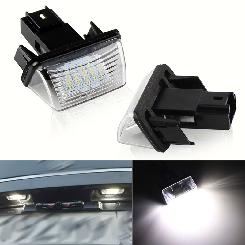 2pcs Para Peugeot 206 207 407 406 306 307 5008 Tepee B9 Parceiro (B9/M49/M59) Luzes De Placa De Núme