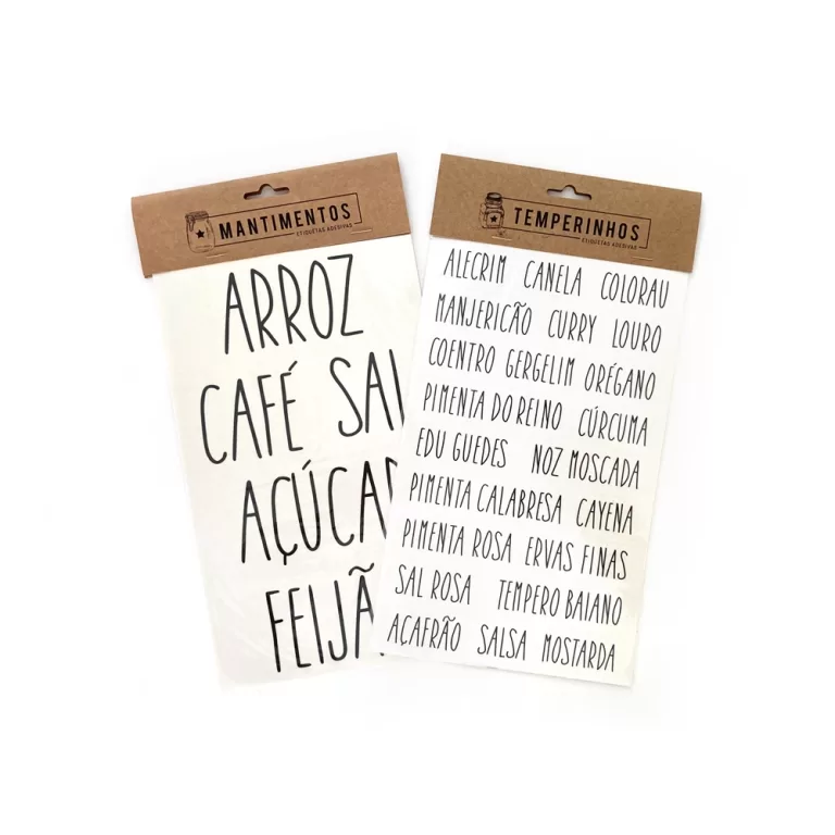 57 Etiquetas Slim – Kit Mantimentos + Temper
