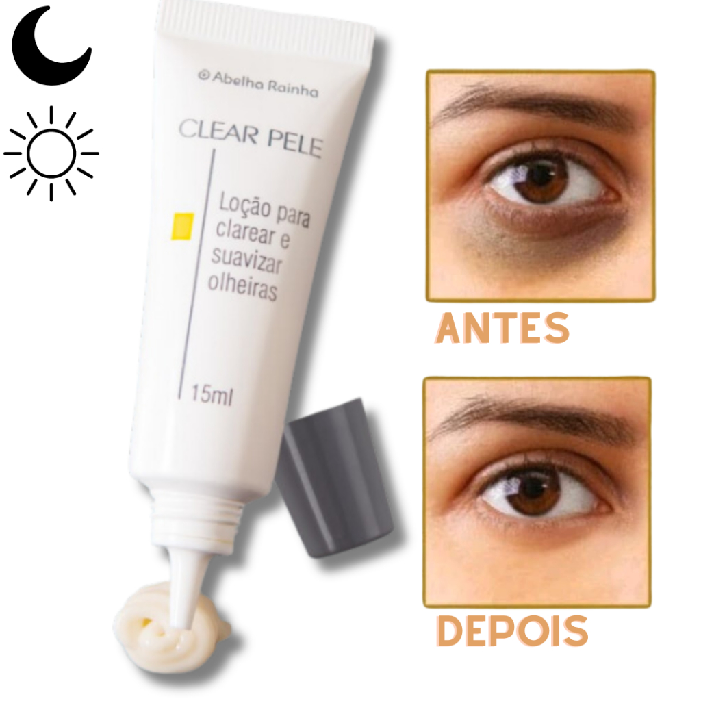 Loção Para Clarear E Suavizar Olheiras Clear Pele Abelha Rainha 15ml