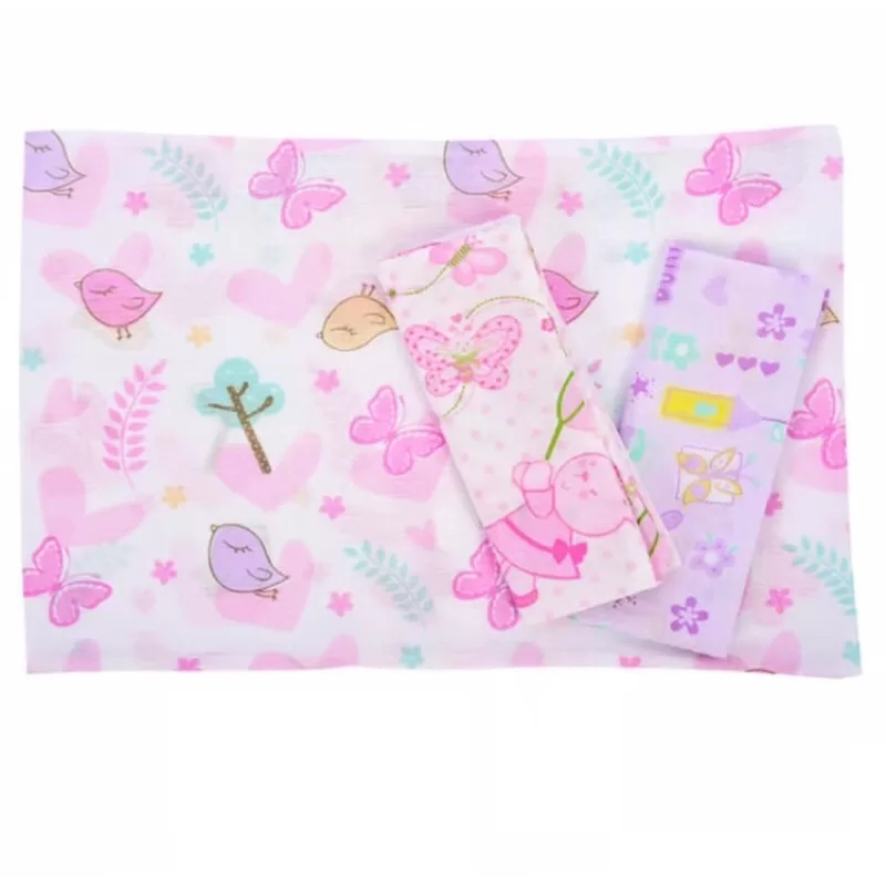 Kit Com 3 Fronhas Estampadas Minasrey Enxoval Compl