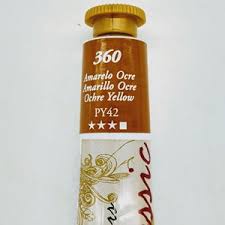 Tinta óleo Acrilex amarelo ocre 360 20ml