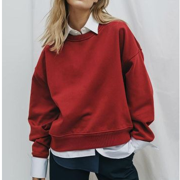 Blusa moletom comum de manga comprida com punho/mo