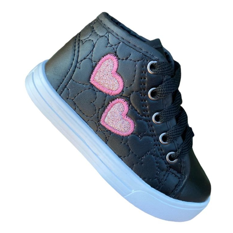 Tênis Infantil menina  feminino corações estilo