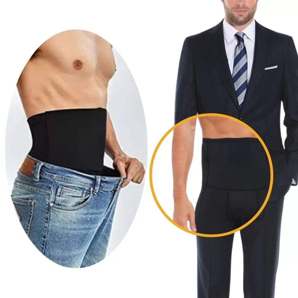 Kit 2 Cinta Modeladora P a GG Plus Size Masculina Homem Shorts Bermuda Compressão Esconde Barriga
