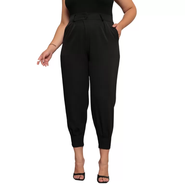 Calça Plus Size Feminina Alfaiataria Modelo Cenou