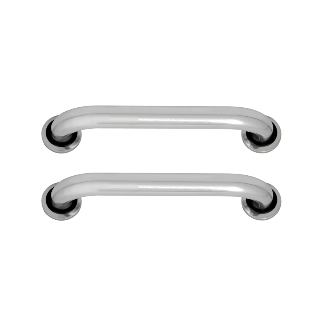 Kit 2 Barras de Apoio de 30cm Alça Suporte Deficiente Idoso Banheiro