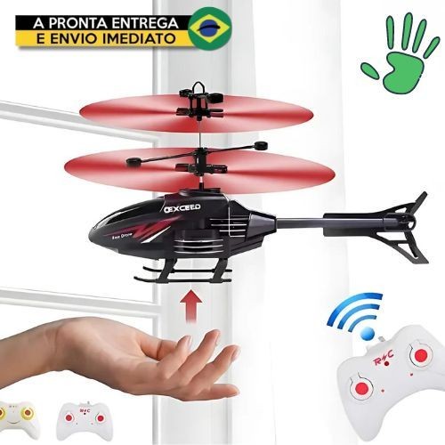 Helicóptero de Controle Remoto Recarregável Mini