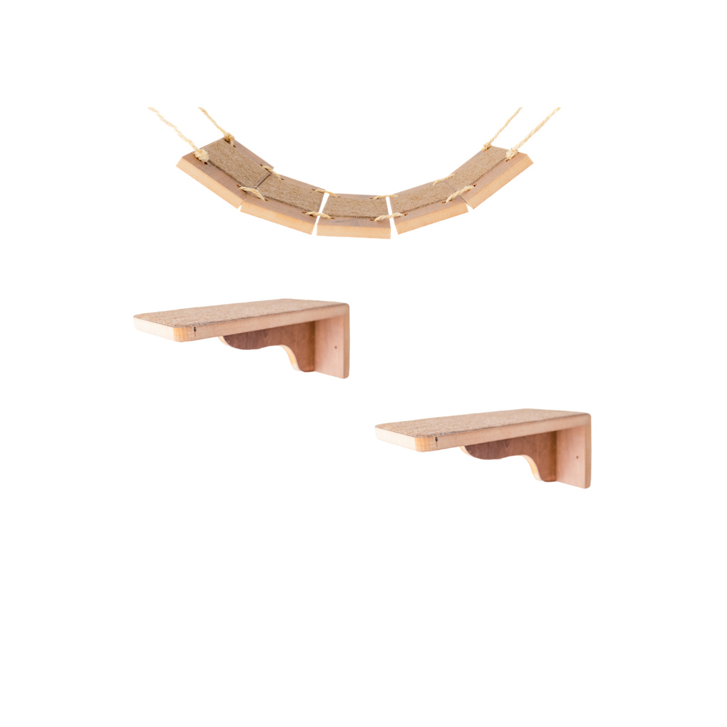 Ponte para Gatos com 2 Degraus em MDF 15mm REFORÇADO LAMINADO Parque Para Gatos Brinquedos de Gato